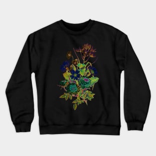 Black Panther Art - Glowing Flowers in the Dark 4 Crewneck Sweatshirt